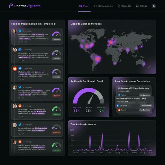 Social Vigilante - Dashboard de vigilância pós-mercado
